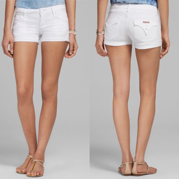 hudson white jean shorts